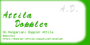 attila doppler business card